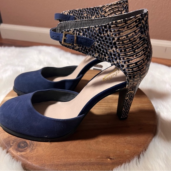 Seychelles Hopeful Leather and Suede Ankle Strap Heels Size 9 - Picture 7 of 14